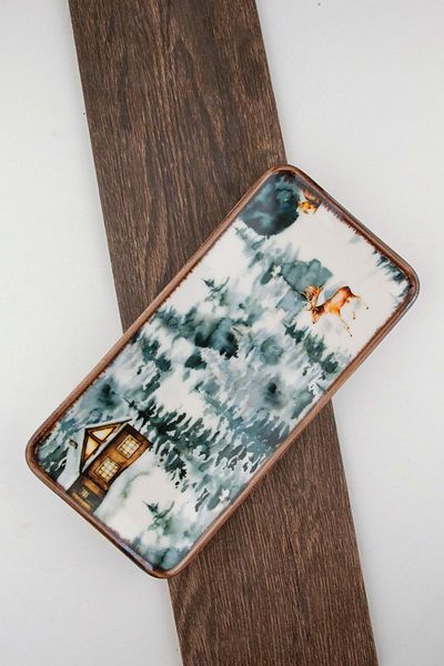 Bursa Porselen Dekor Winter Cheese/Flesh Tray - Porcelain