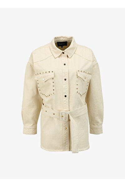 Fabrika Ekru Kadın Oversize Mont F4SL-MNT0546