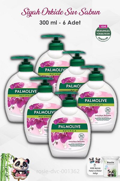 Palmolive Palmolive Naturals Set of 6 - Black Orchid, Softness Liquid Soap 300 Ml, Rosie