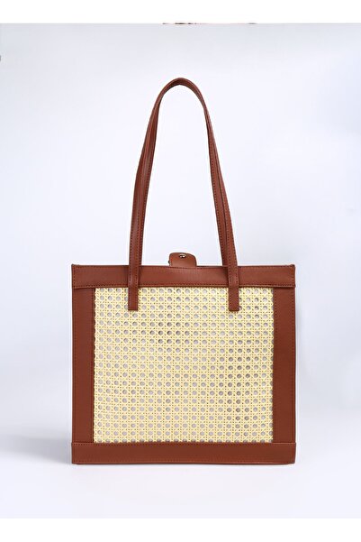 Fabrika Kahve - Bej Kadın Tote Çanta HAZERAN-SIMOS