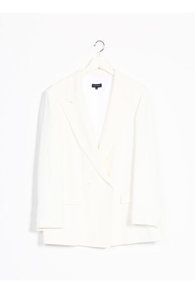 Fabrika Boyfriend Beyaz Kadın Ceket CHR-18