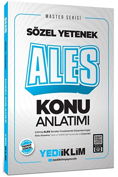 Yediiklim Yayınları 2026 Master Serisi ALES Sözel Yetenek Konu Anlatımı
