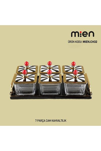 MİEN Mien 6-Piece Glass Breakfast Set