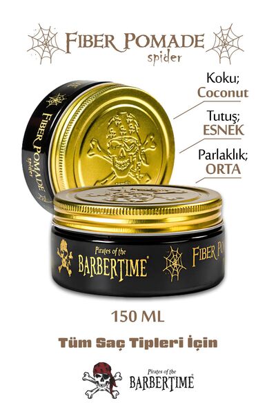 Barbertime Fiber Pomade Spider Elastik Saç Şekillendirici Wax 150ml
