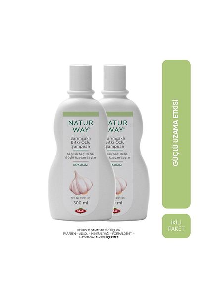 Otacı Naturway 500ml Garlic Plant Extract Shampoo - Double Pack