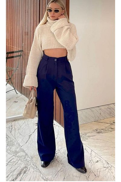 SU SHE High Waist Wander's Palazzo Trousers - Wide Leg