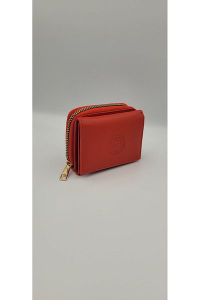 DAVID POLO Women's Red Sports Multi Pocket and High Quality Mini Wallet