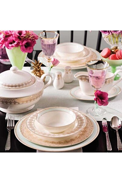 KORKMAZ Imperial Collection 92 Parça Yuvarlak Yemek Takımı