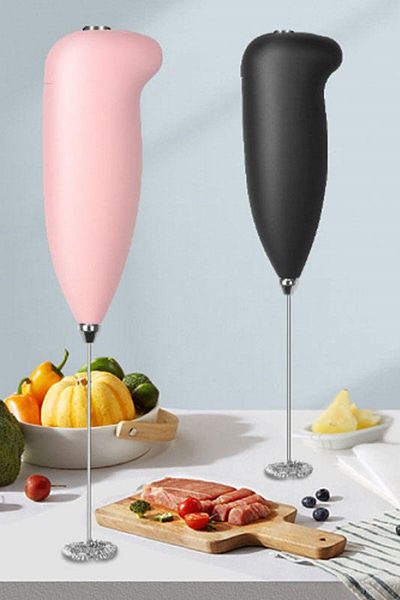 MUHEN Handheld Battery Operated - Portable Latte and Cappuccino Milk Frother, Mixer Solution