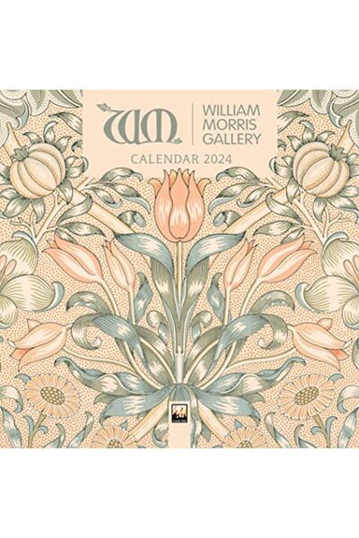 Hachette تقويم حائطي صغير من معرض ويليام موريس 2024 تقويم فني