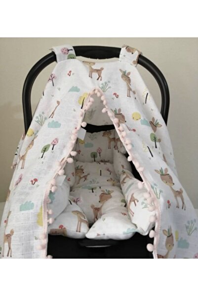 deva design %100 Pamuk Çok Amaçlı Tek Katlı Müslin Puset Örtüsü & Minderi