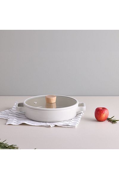 NEOFLAM Fika Aluminum Casting Glass Lid 6 Piece Pot & Pan Set