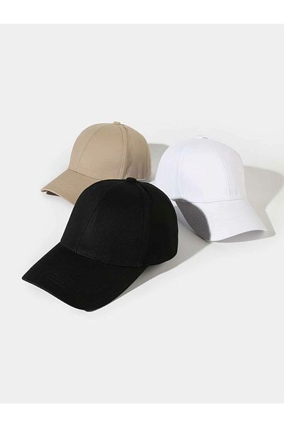GYES Sports Hat Unisex 3 Pieces Adjustable with Velcro on the Back