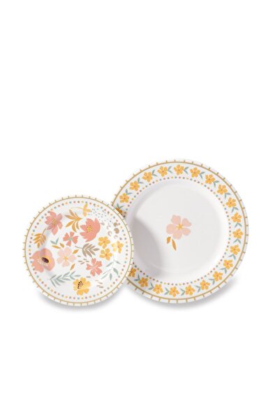 KORKMAZ Natura Collection 24 Parça Yuvarlak Yemek Takımı