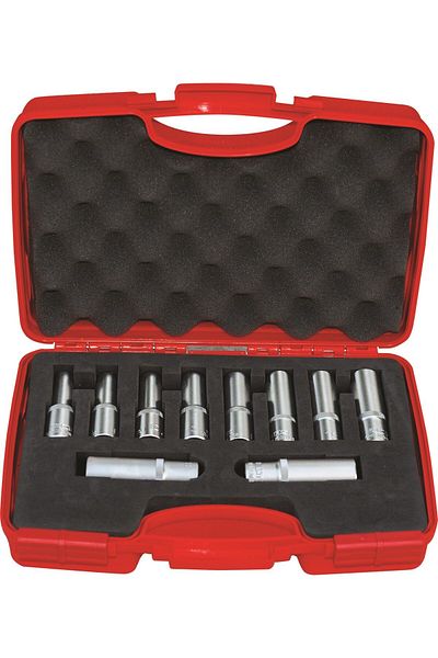 İzeltaş 1/2 10 Pieces 6 Corner Deep Socket Set