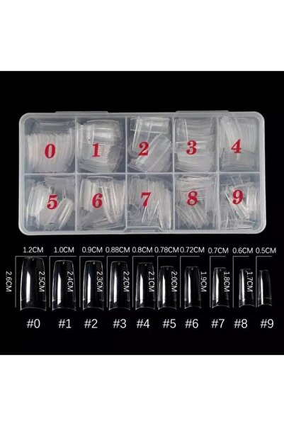 Gold Tırnak Protez Tırnak Şeffaf Tips - 500 Adet