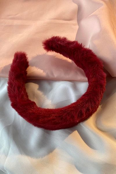 TAKIŞTIR Red Color Plush Crown