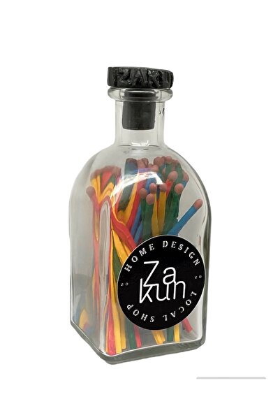 zakun design Dekoratif Cam Mum Kibritliği Ve Ekstra Uzun Renkli Kibrit