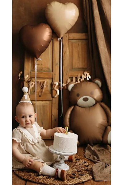 Çemrek Süs Parti Smeđi medved i balon od folije u obliku srca, set balona za ...