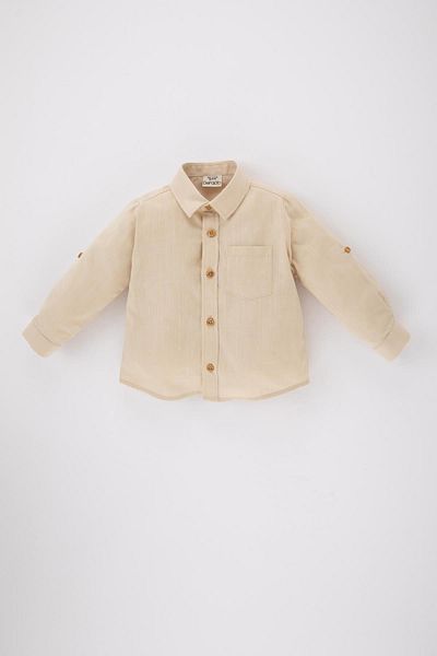 DeFacto Baby Boy Long Sleeve Poplin Shirt - B8069A524Sp