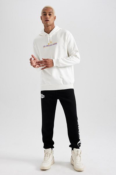 DeFacto Los Angeles Lakers Standard Fit Hooded Sweatshirt - A9840ax23wn