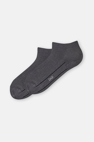 Dagi Anthrazitfarbene Booties-Socken für Herren aus Baumwolle