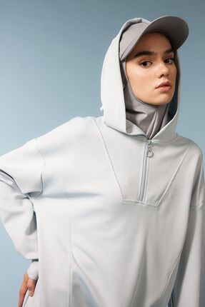 Defacto Fit Long Fit Kapu onlu Sporcu Sweatshirt A8179ax23au Fiyat Yorumlar Trendyol