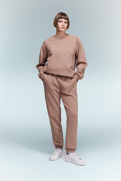 DeFacto Oversize Wide Fit Crew Neck Thick Basic απλό φούτερ V2697az23wn