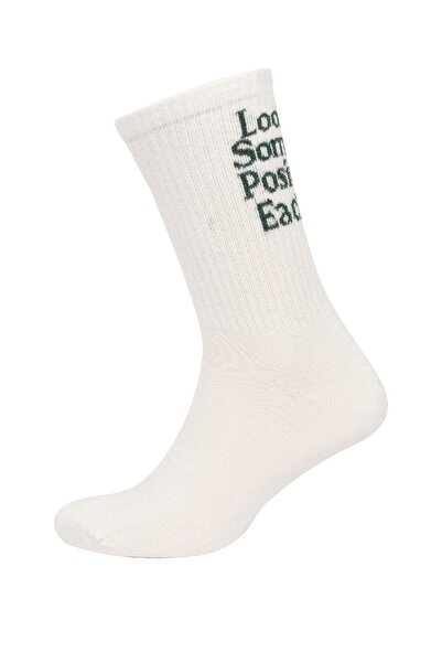 DeFacto Men's 3-Piece Cotton Comfortable Long Socks Set - C6760Axns