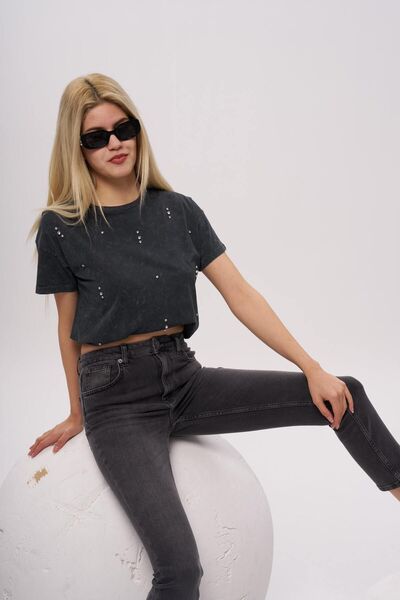 OlaFre Скінні джинси з високою талією, еластичні, не линяють, вузькі штани