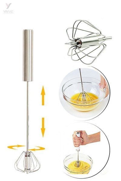Yayke Push-Pull Mixer Mixer Steel Push Automatic Beater Whisk