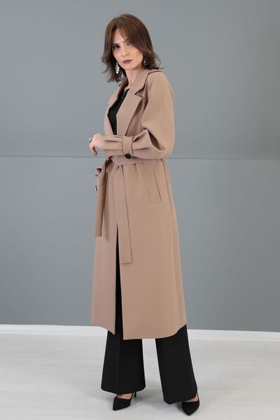 ÖNDER ÖZSOY Apoletli Trenç-Kahve