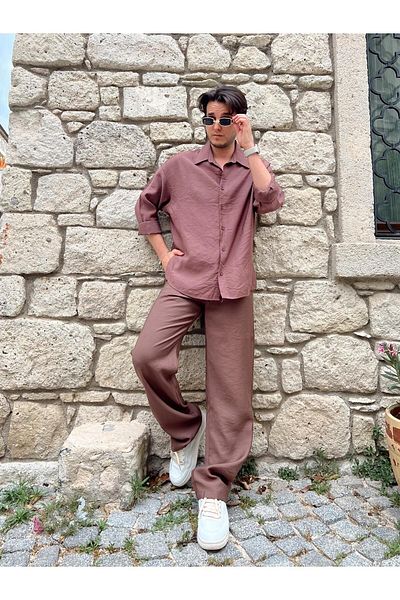 SAVA Long Sleeve Modal Brown Shirt