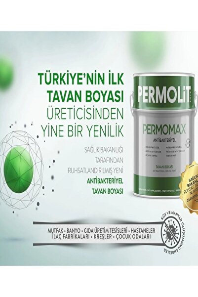 Permolit Permomax Antibakteriyel Küf Ve Kararmalara Karşı Rutubet Önleyici Tavan Boyası