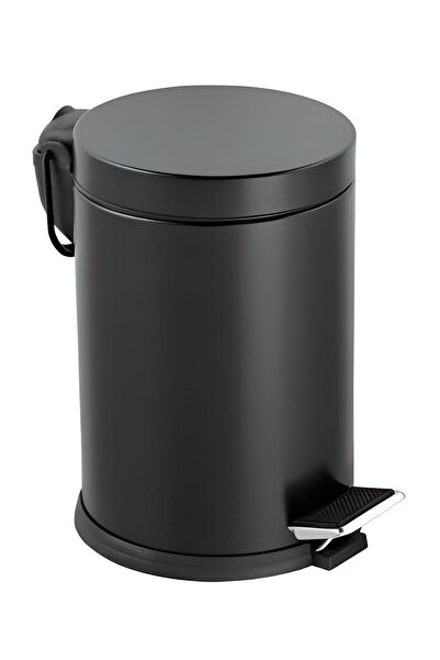 Genel Markalar Pedallı Siyah Çöp Kovası 5 Litre Paslanmaz Çelik Ev, Ofis, Ban...