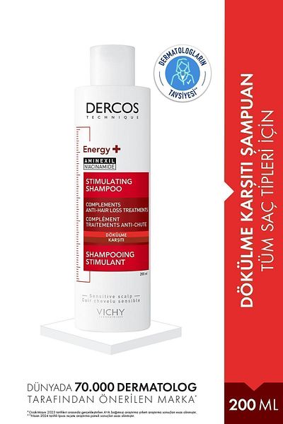 Vichy Dercos Energy 200 ml stärkendes und voluminöses Haarausfall-Shampoo