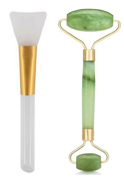 Yayke Double Sided Jade and Face Mask - Applying and Peeling Apparatus, Plastic Tip Mask Brush
