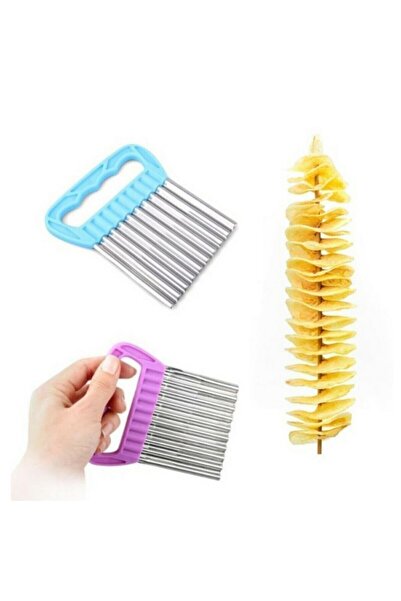 Yayke Cips Patates Doğrayıcı Şekilli Kesici Çelik