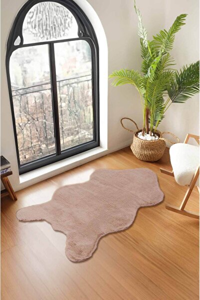 Aden Goya Tavşan Tüyü Peluş Halı | Yumuşak Makinede Yıkanabilir | Kaymaz Taba...