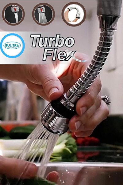 Flexible Adjustable Faucet Head with Turbo Flex Plastic Hose 2-Stage