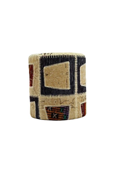 Madalyon halı Madalyon El Dokuma Yün Patchwork Puf
