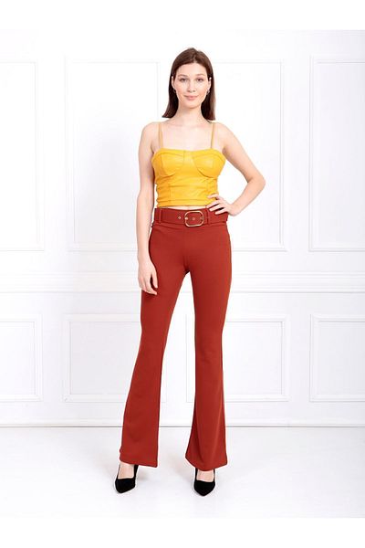 Sense Pantaloni cu centură spaniolă din țesătură tricotată - Pnt32439