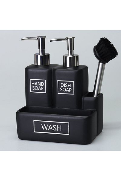 Selim Liberty Brushed Two Liquid Sponge Holder Μαύρο