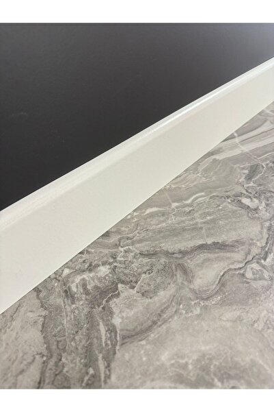 PashaDekor 10 Boy 25 Metre F501 Düz 8 Cm Lake Beyaz Parke Süpürgelik