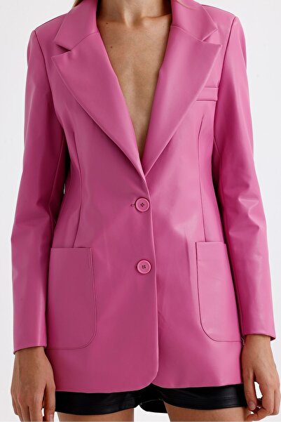 Sense Fuchsia Women's Faux Leather Jacket - Ckt33554