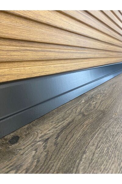 PashaDekor 10 Boy 25 Metre 8 Cm Bute Siyah Parke Süpürgelik