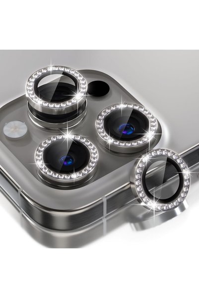 EDELFU واقي كاميرا معدني لامع لهاتف iPhone 16 Pro Max و16 Pro، يحمي الوضوح وص...