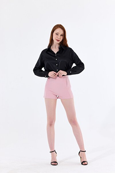 Sense Flexible Light Crepe Sort - With Ornamental Pocket, Atlas Şrt14056Yn Powder