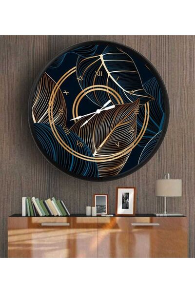 Ena Unity Dekoratif Kanvas 3D Baskı Yuvarlak Duvar Saati-65