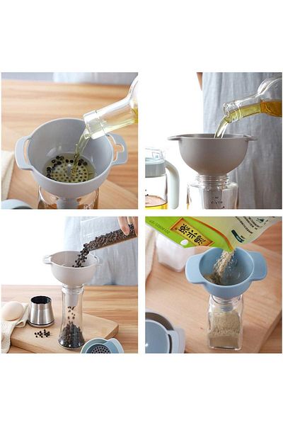 Trudi 4 in 1 Practical Kitchen Strainer Filtered Funnel Oil Funnel - Cooking Funnel